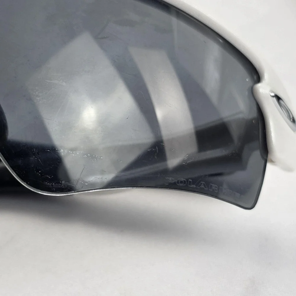 Oakley Radar Sunglasses Mens One Size White Gray Polarized Shield USA Sport